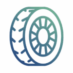 Tire health check service icon for mobile vehicle inspections